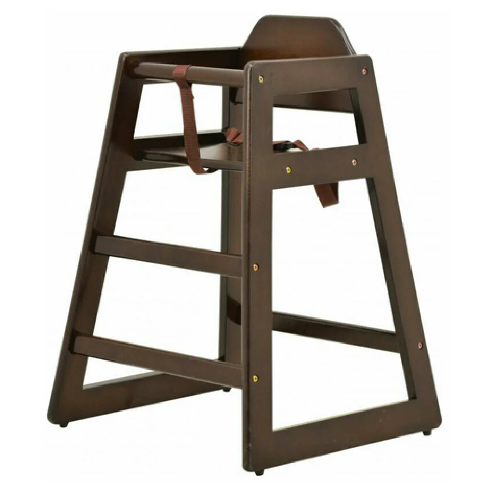 Omcan 80611 20 Inch High Chair Wood Walnut Finish Commercial Grade Omcan 80611 20 Inch High Chair Wood Walnut Finish Commercial Grade