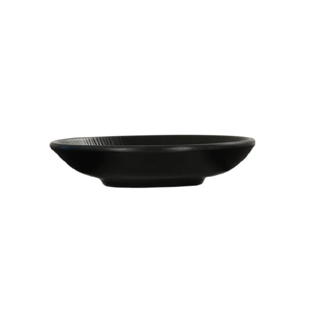 Cal Mil 24052-4-13 4 Inch Round Sauce Plate Dishwasher Safe Melamine Black Cal Mil 24052-4-13 4 Inch Round Sauce Plate Dishwasher Safe Melamine Black