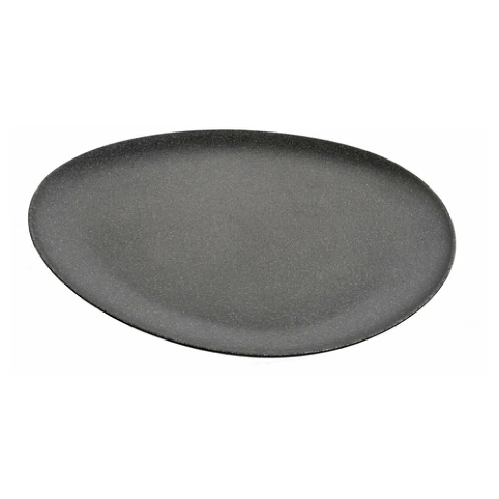 GET Enterprises RIV221 6-1/8 Inch Triangular Plate Melamine Stone Grey and Black GET Enterprises RIV221 6-1/8 Inch Triangular Plate Melamine Stone Grey and Black