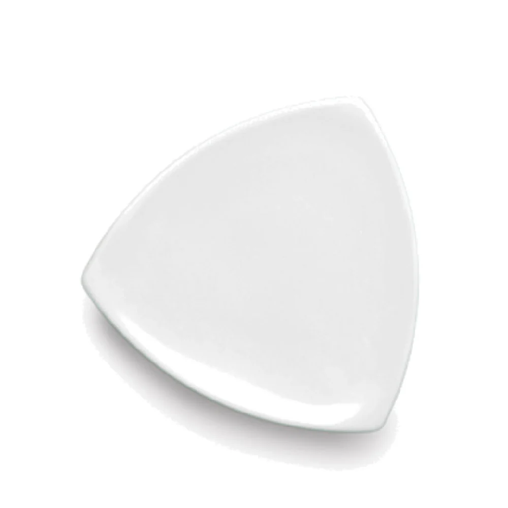 GET Enterprises D11T-W 10-1/4 Inch Triangular Plastic Plate White BPA Free GET Enterprises D11T-W 10-1/4 Inch Triangular Plastic Plate White BPA Free