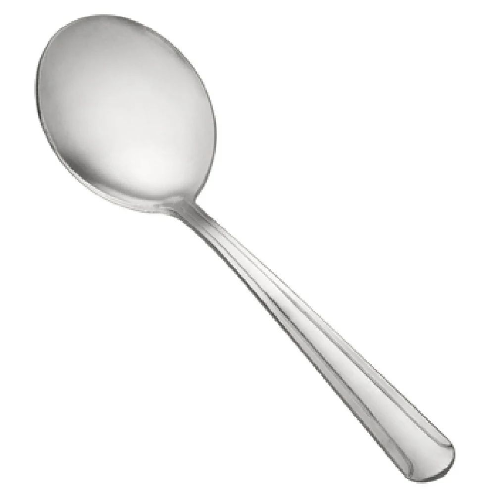 CAC China 2001-04 5-7/8 Inch Heavy Weight Bouillon Spoon Frost Finish