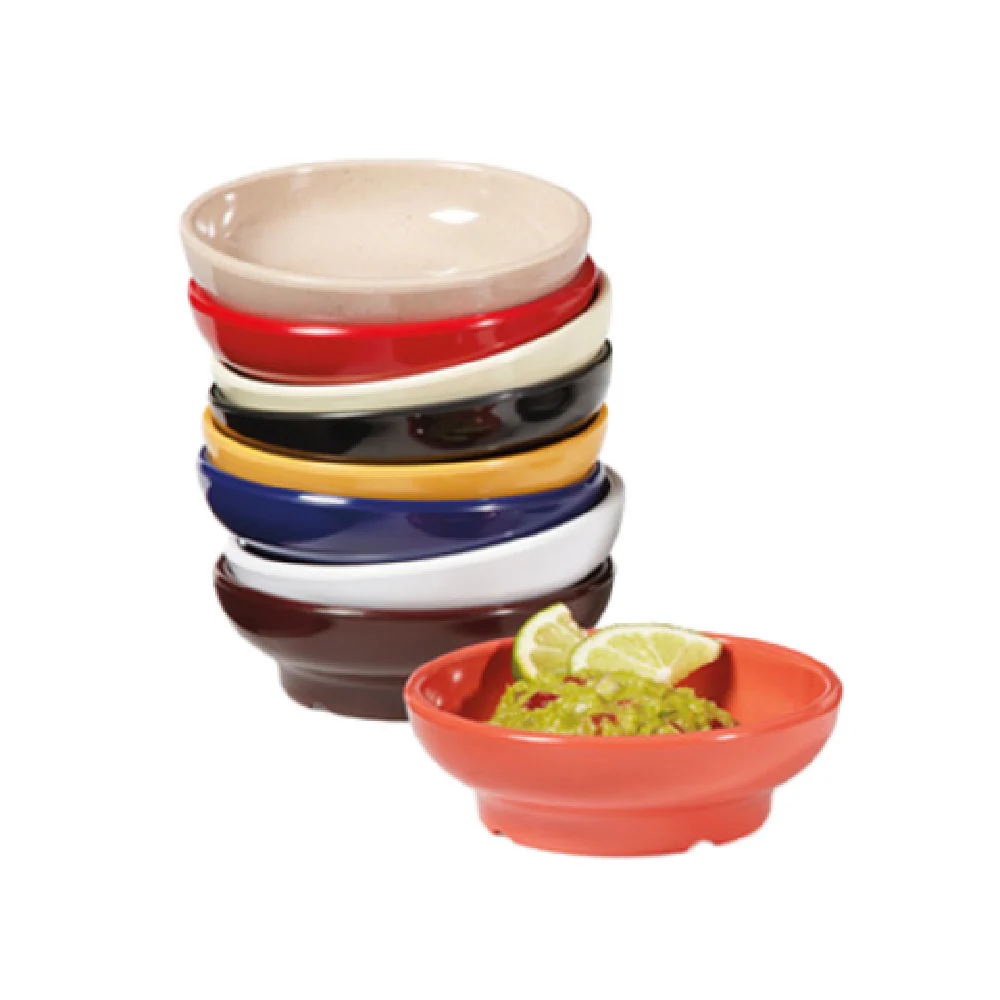 GET Enterprises SD-05-R 5 Oz. Red Melamine Salsa Dish with Break-Resistant Design