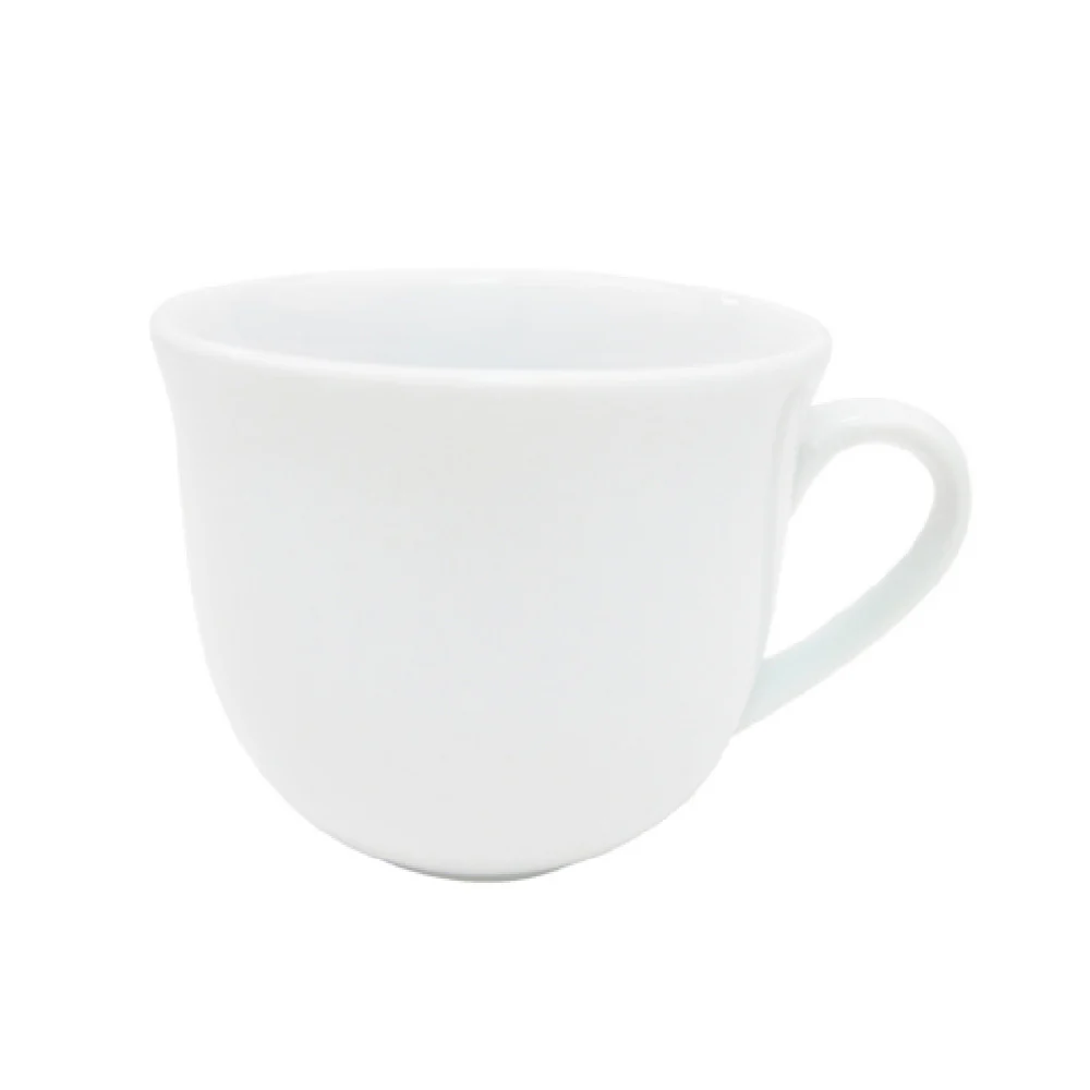 CAC China RCN-1-U 8 Oz. Round Coffee Cup Porcelain Super White