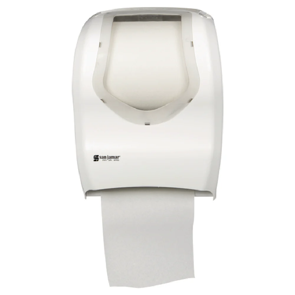 Carlisle T1370WHCL 12-11/16 Inch Touchless Paper Towel Dispenser White Plastic with Lock Carlisle T1370WHCL 12-11/16 Inch Touchless Paper Towel Dispenser White Plastic with Lock