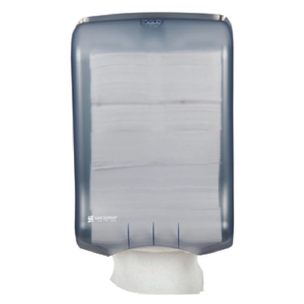 San Jamar T1700TBL 11-3/4 Inch Ultrafold Paper Towel Dispenser Blue Plastic