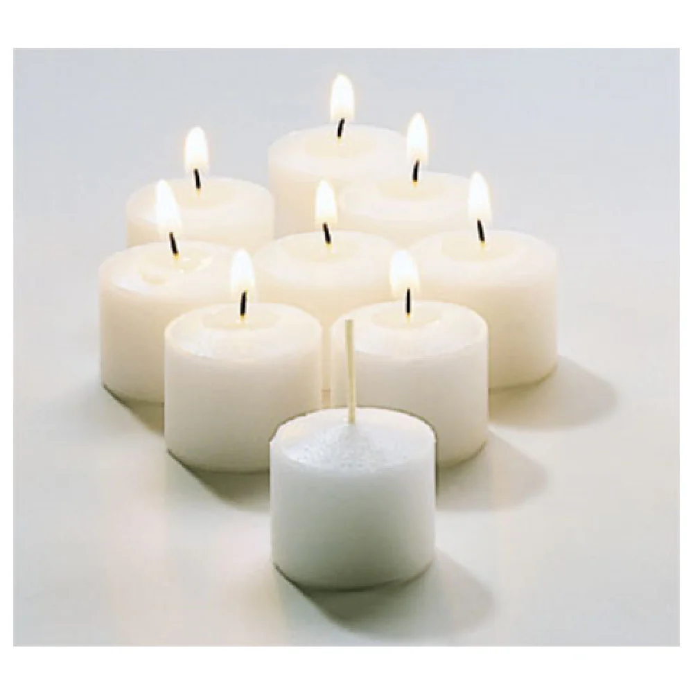 Hollowick FWV8W-288 1-7/16 Inch White Votive Candle 8 Hour Burn 72 Packs