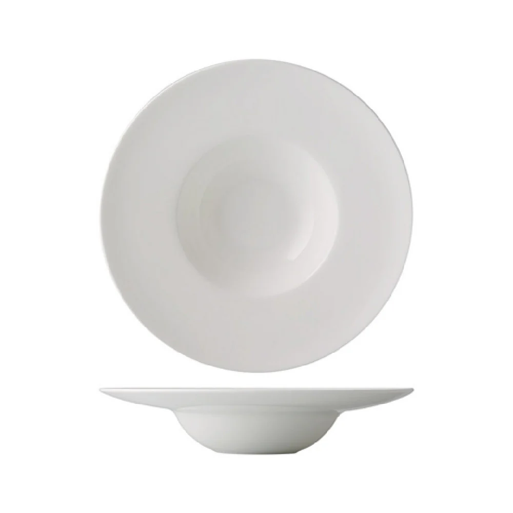 CAC China GDC-311 12 Oz Soup Bowl 11 Inch Round Bone White Porcelain