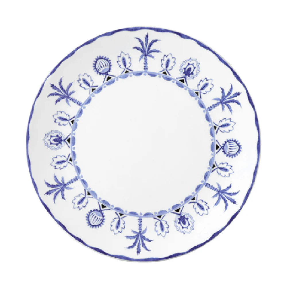 Steelite 82124AND0244 10.5 Inch Round Coupe Plate Sultans Garden Blue Bone China