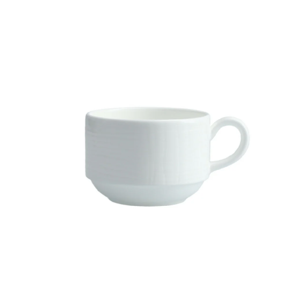 Fortessa HBW-TELA-996 8 Oz Bone China Coffee Cup Dishwasher Microwave Safe