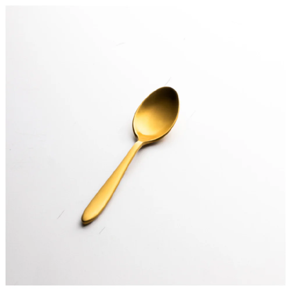 Bon Chef S4416GM 4.53 Inch Demitasse Spoon Gold Matte Finish Stainless Steel