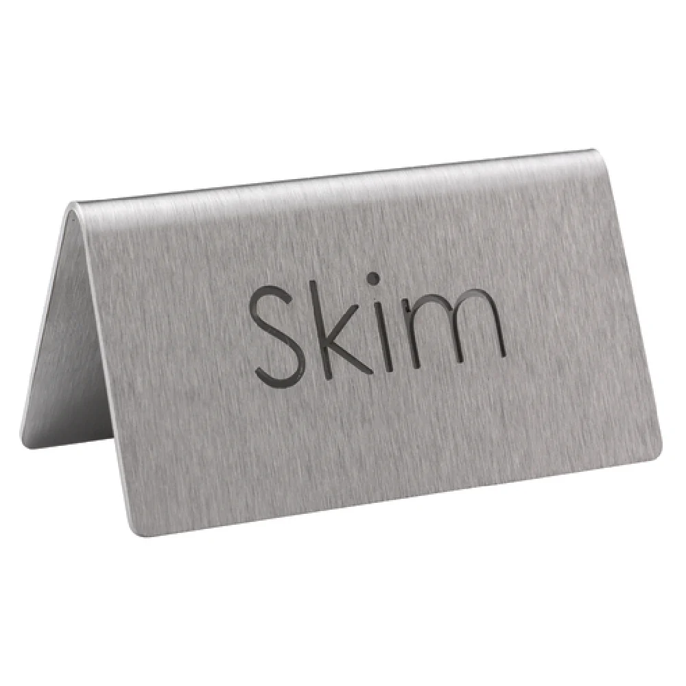 Service Ideas 1C-BF-SKIM-MOD 3 Inch Beverage ID Tent Skim Laser-cut Stainless Steel Service Ideas 1C-BF-SKIM-MOD 3 Inch Beverage ID Tent Skim Laser-cut Stainless Steel