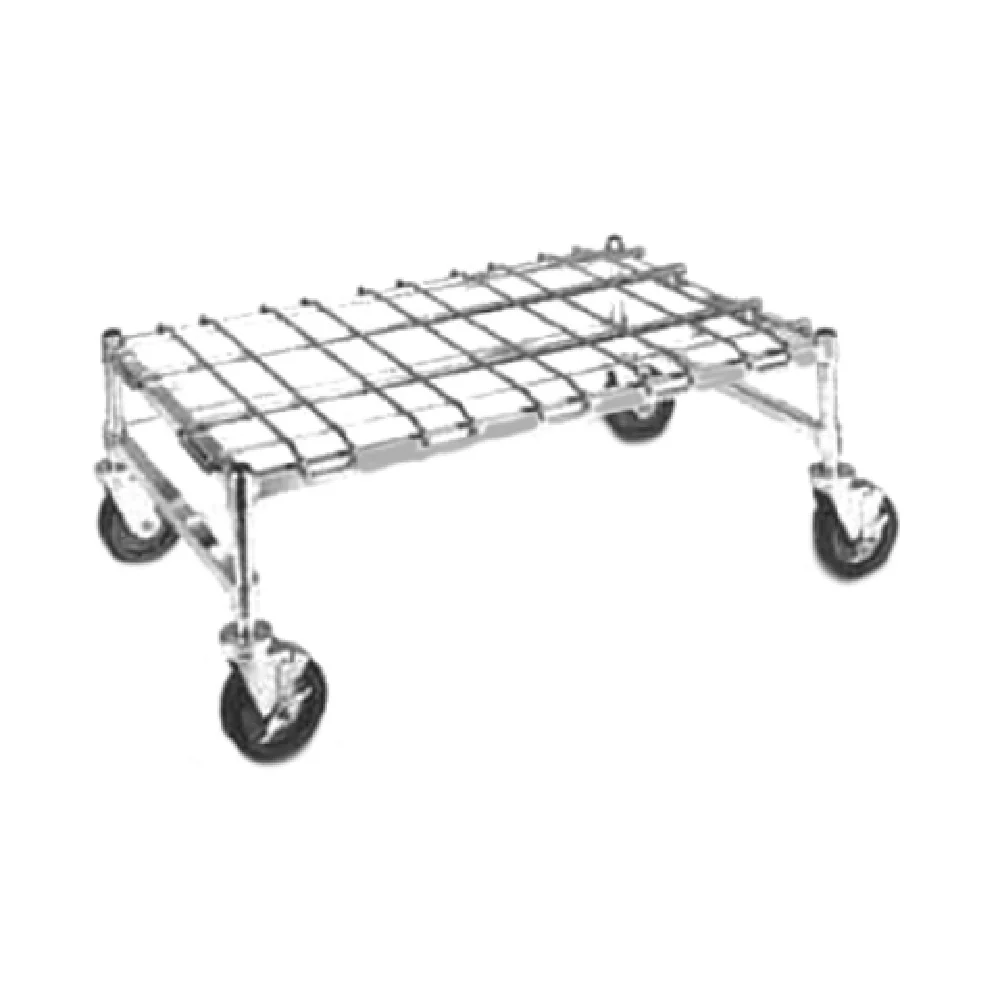 Metro MHP55S 48 Inch Mobile Dunnage Rack with Swivel and Swivel Brake Casters