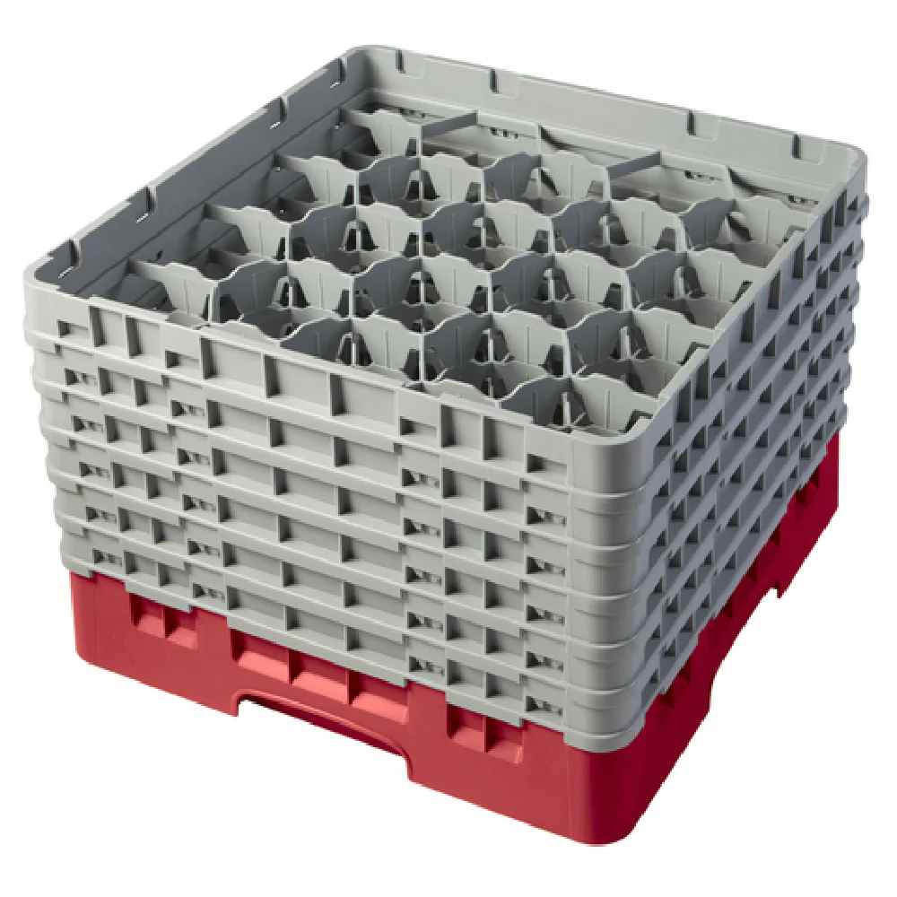 Cambro 20S1114163 19 Inch Dishwasher Rack Glass Compartment with 6 Gray Extenders Cambro 20S1114163 19 Inch Dishwasher Rack Glass Compartment with 6 Gray Extenders