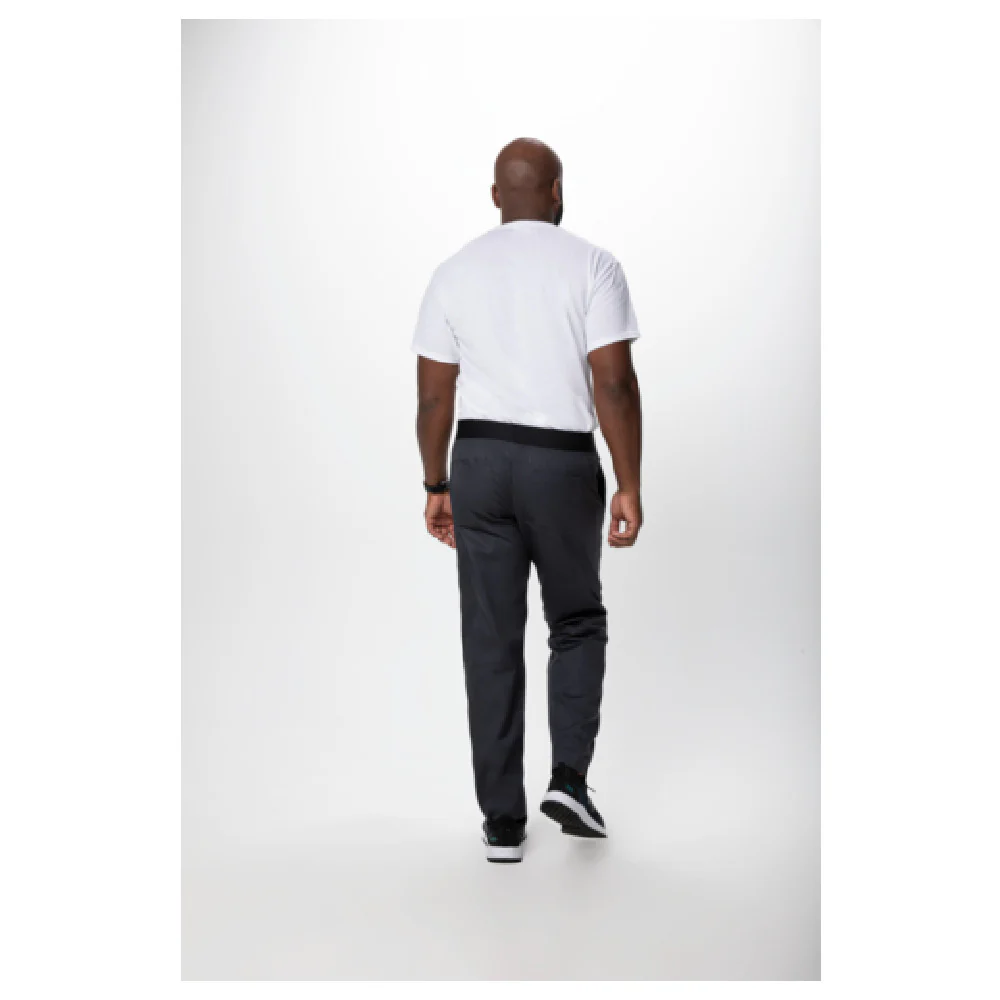 Chef Works PBN01-CHR-XS 34 Inch Men's Lightweight Slim Pant Charcoal with Elastic Waistband Chef Works PBN01-CHR-XS 34 Inch Men's Lightweight Slim Pant Charcoal with Elastic Waistband