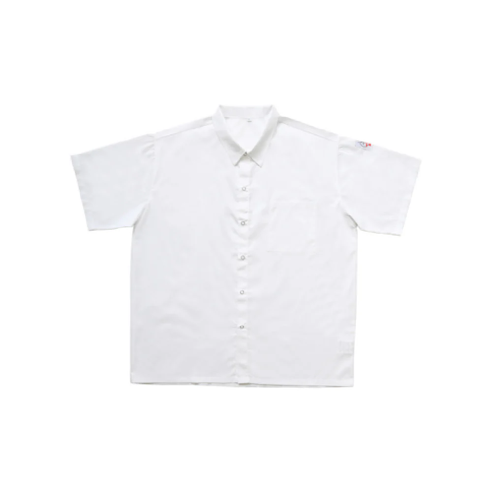 CAC China APST-9W1XL Snap Button Chef's Pride Shirt White 1XL