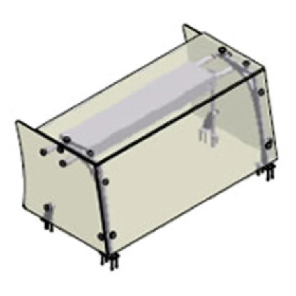 Atlas Metal VGG6-EP3-HT-2 35-1/4 Inch Sneeze Guard with Hatco Warmer Atlas Metal VGG6-EP3-HT-2 35-1/4 Inch Sneeze Guard with Hatco Warmer