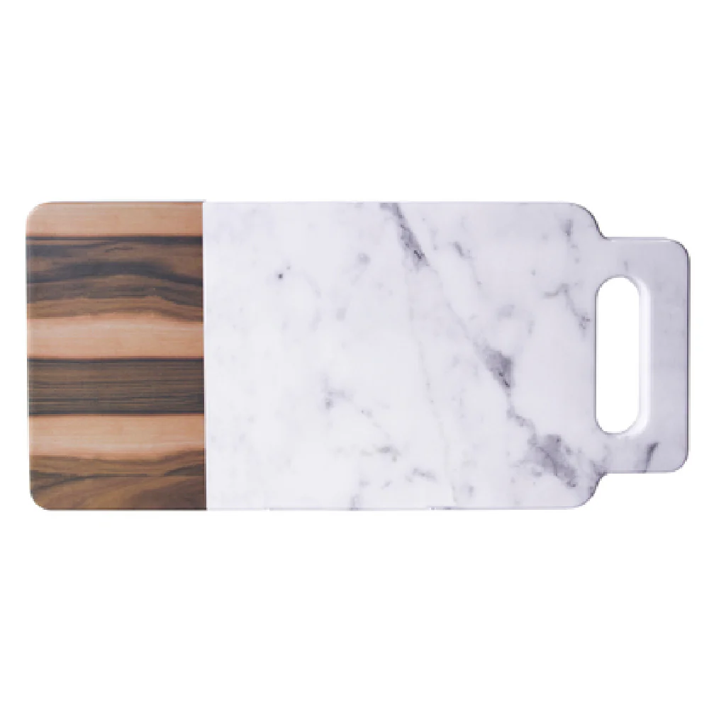 GET Enterprises M715RCM-HWC 15 Inch Melamine Serving Board with Handle Faux Wood and Marble GET Enterprises M715RCM-HWC 15 Inch Melamine Serving Board with Handle Faux Wood and Marble