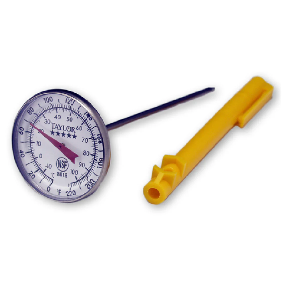 Taylor 8018N Pocket Thermometer 1-3/4 Inch Dial with Antimicrobial Sleeve Taylor 8018N Pocket Thermometer 1-3/4 Inch Dial with Antimicrobial Sleeve