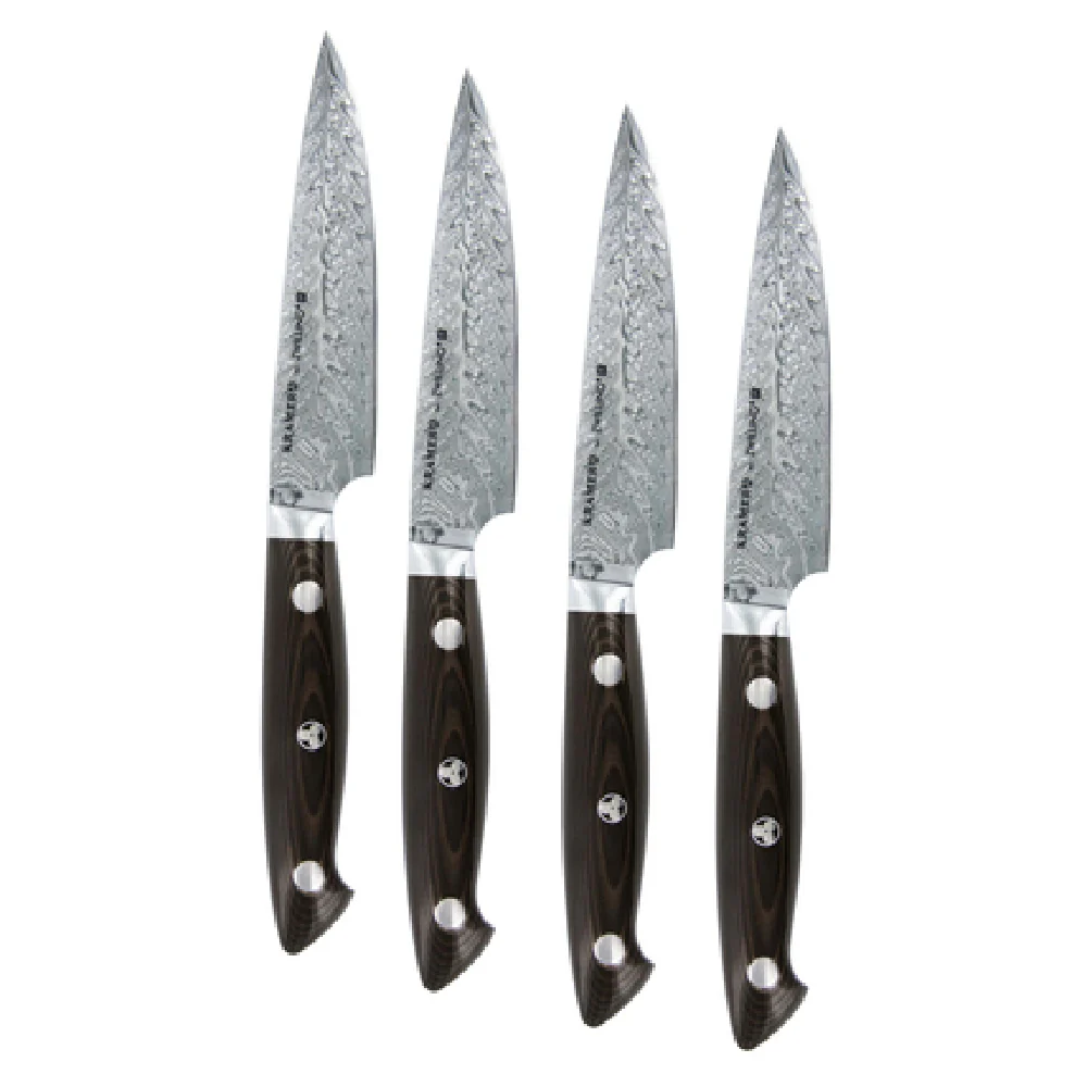 Zwilling 34899-000 4 Piece Full Tang Knife Set SG2 Super Steel Damascus Micarta Handles Zwilling 34899-000 4 Piece Full Tang Knife Set SG2 Super Steel Damascus Micarta Handles