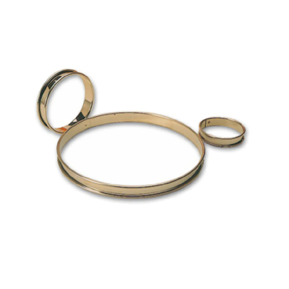 Matfer 371706 3-3/8 Inch Diameter Bottomless Tart Ring Stainless Steel Pack of 6