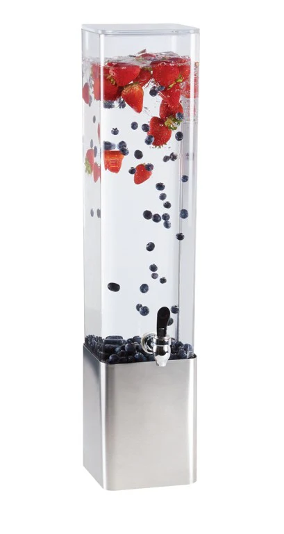 Cal Mil 22075-2-55 8-1/4 Inch two Gallon Beverage Dispenser Polycarbonate Stainless Steel Cal Mil 22075-2-55 8-1/4 Inch two Gallon Beverage Dispenser Polycarbonate Stainless Steel