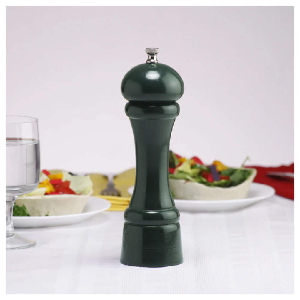 Chef Specialties 08851 Pepper Mill 8 Inch Wood with Tempered Stainless Steel Gear Forest Green Chef Specialties 08851 Pepper Mill 8 Inch Wood with Tempered Stainless Steel Gear Forest Green