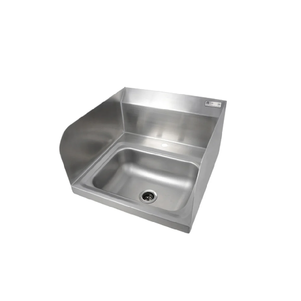John Boos PBHS-W-1410-1DM-SSLR 14 Inch Wall Mounted Hand Sink Stainless Steel with Side Splashes John Boos PBHS-W-1410-1DM-SSLR 14 Inch Wall Mounted Hand Sink Stainless Steel with Side Splashes