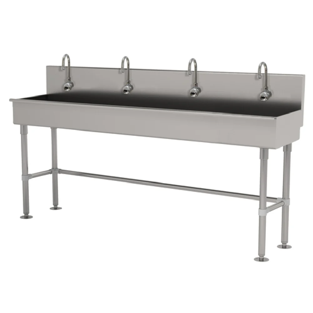 Advance Tabco 19-FM-96EFADA 96 Inch Multiwash Hand Sink with 4 Faucets