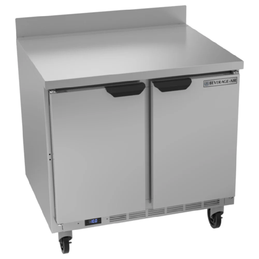 Beverage Air WTF36AHC 36 Inch Worktop Freezer Two Section 8.69 Cu Ft Stainless Steel
