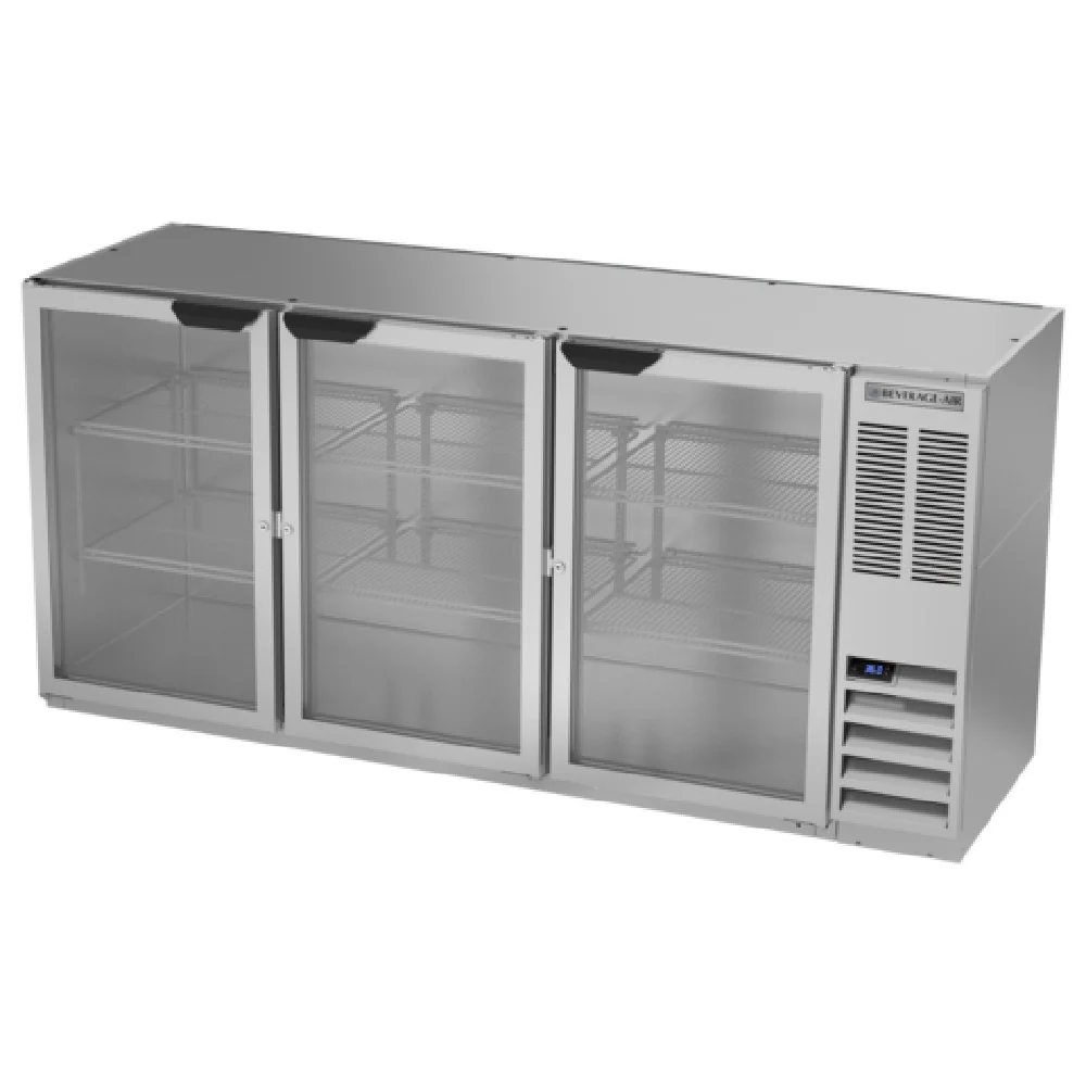 Beverage Air BB72HC-1-FG-S 72 Inch Refrigerated Back Bar Cabinet 19.92 cu ft