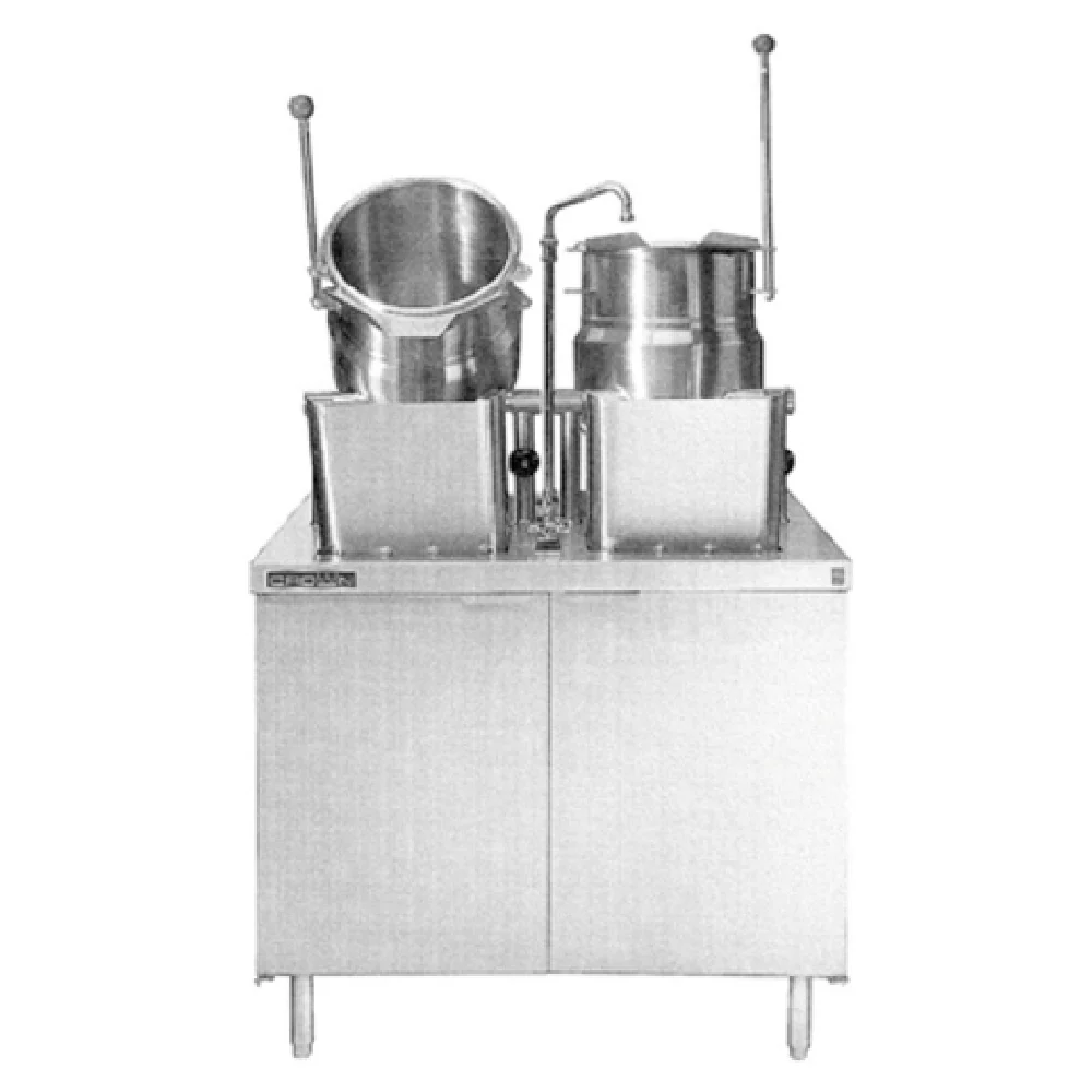 Crown Steam DMT-6-6 36 Inch Direct Steam Kettle Cabinet Assembly with (2) 6 Gallon Kettles Crown Steam DMT-6-6 36 Inch Direct Steam Kettle Cabinet Assembly with (2) 6 Gallon Kettles
