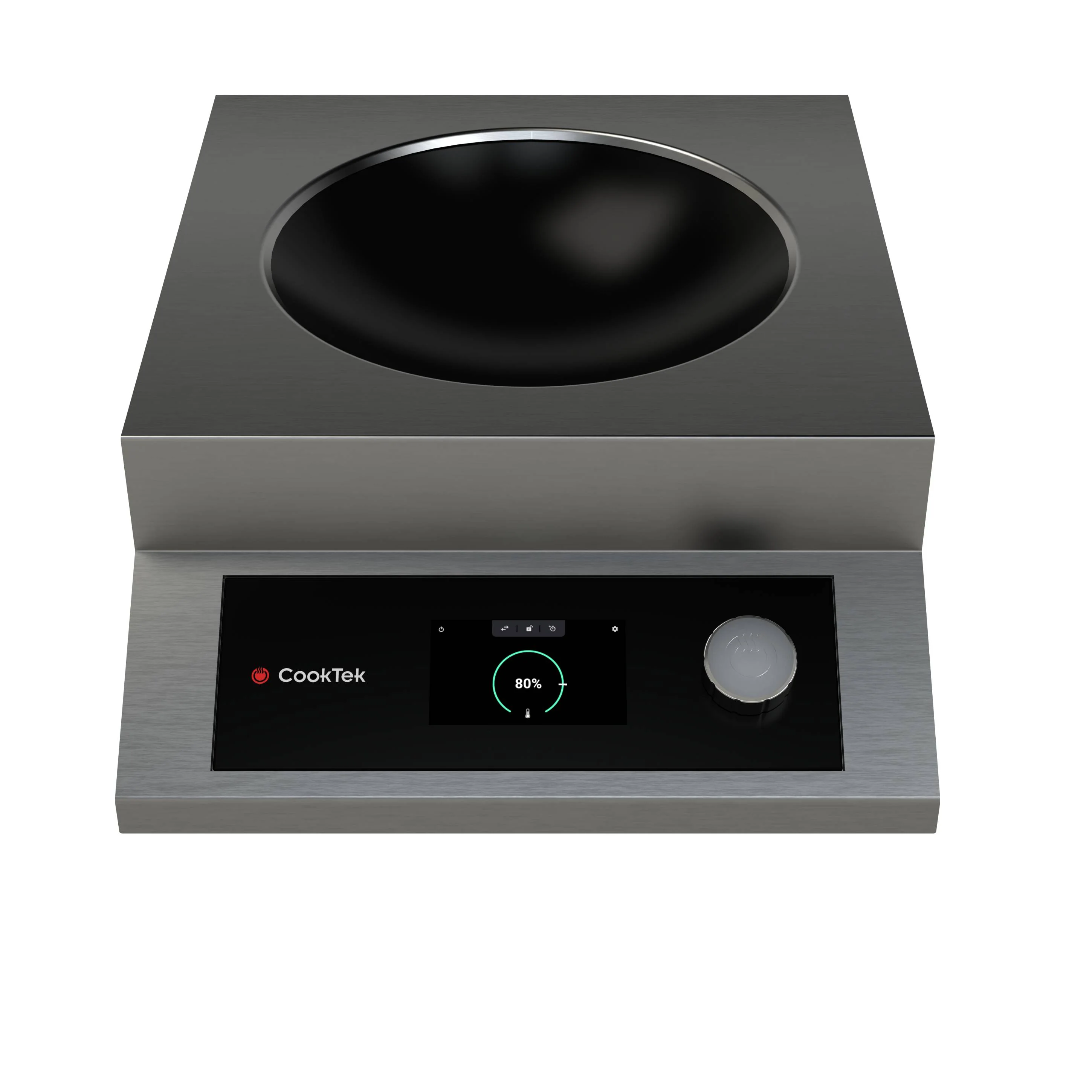 Cooktek HTF-9500-WK18-1 16 Inch Induction Wok Countertop Portable Stainless Steel Cooktek HTF-9500-WK18-1 16 Inch Induction Wok Countertop Portable Stainless Steel