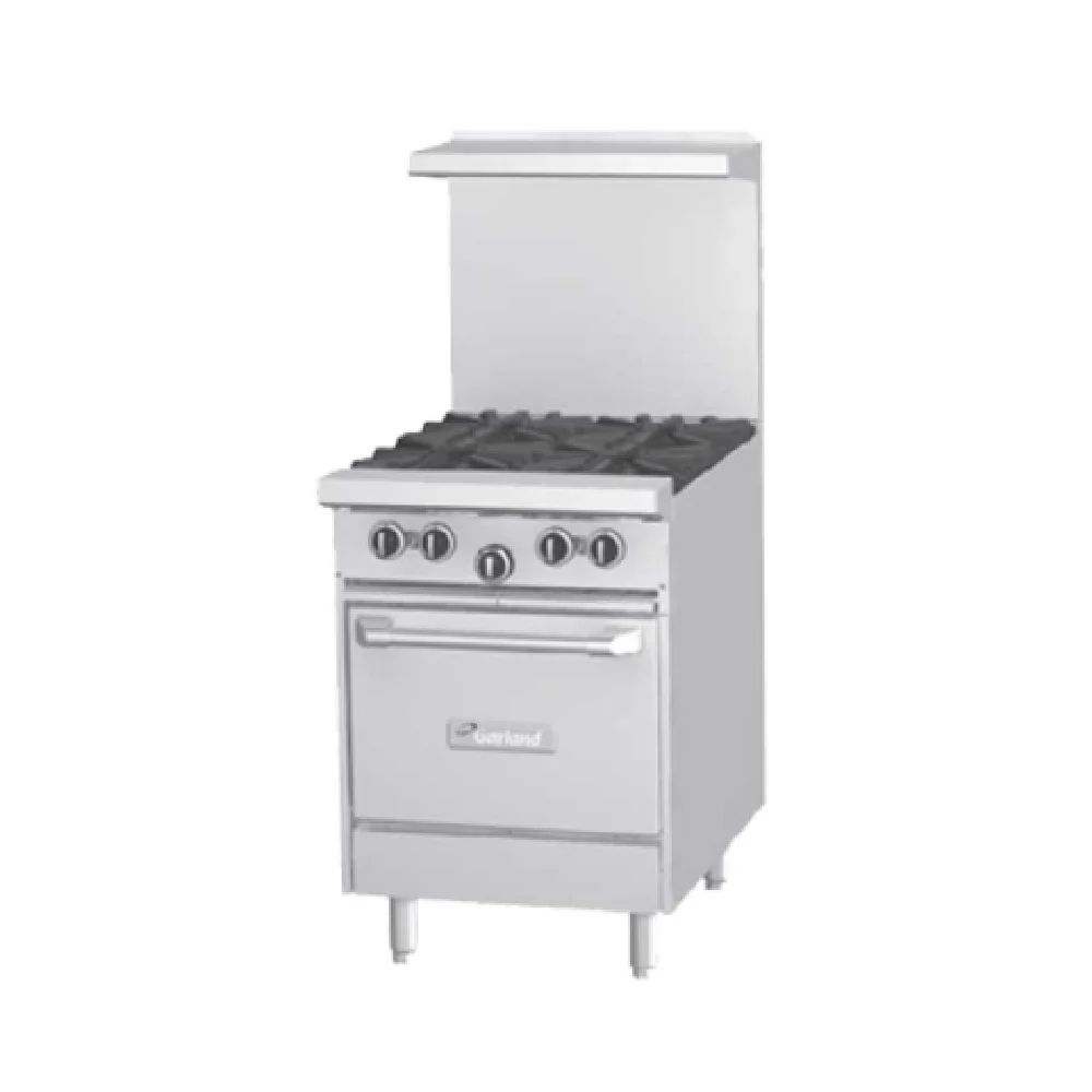 Garland G24-4L_NAT 24 Inch Gas Restaurant Range with Space Saver Oven and 4 Burners Garland G24-4L_NAT 24 Inch Gas Restaurant Range with Space Saver Oven and 4 Burners