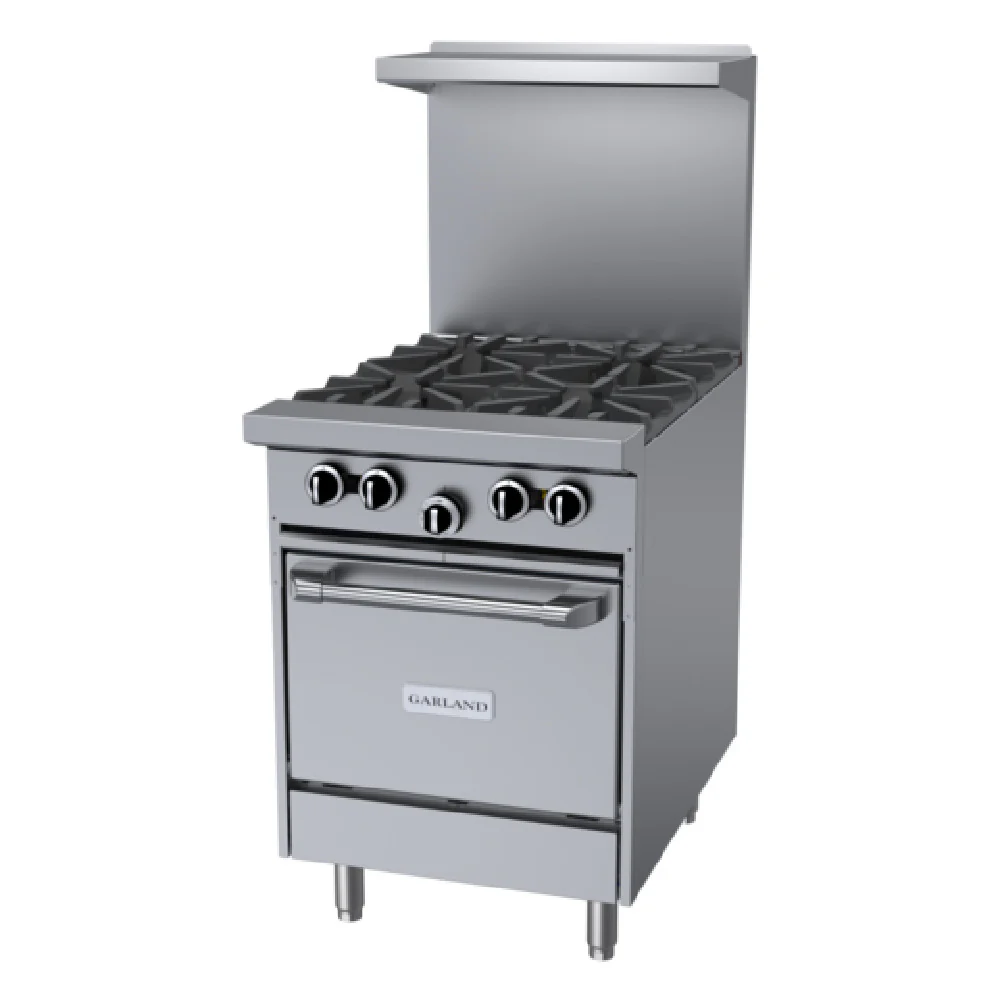 Garland G24-4L_NAT 24 Inch Gas Restaurant Range with Space Saver Oven and 4 Burners Garland G24-4L_NAT 24 Inch Gas Restaurant Range with Space Saver Oven and 4 Burners