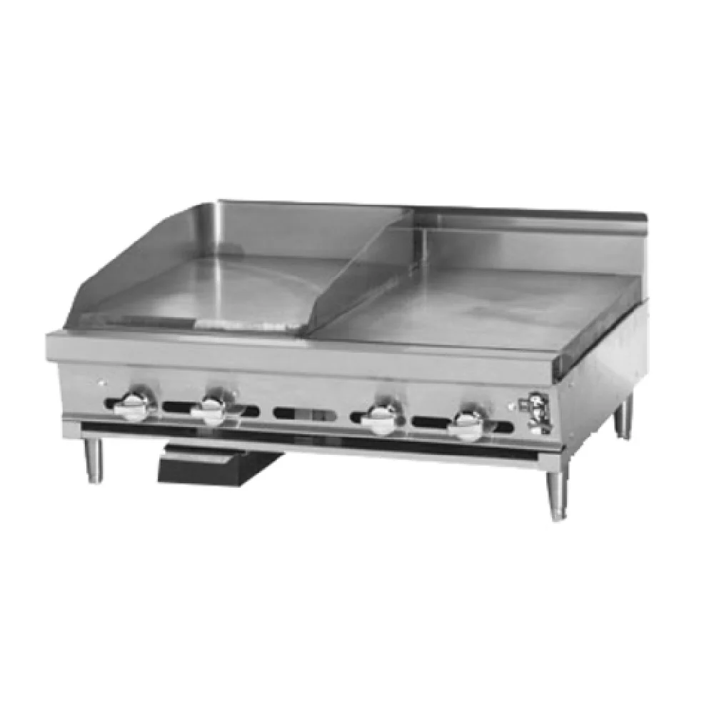 Montague Company C36-12EPL 36 Inch Gas Heavy Duty Range with Plancha and Hot Top 55000 BTU Montague Company C36-12EPL 36 Inch Gas Heavy Duty Range with Plancha and Hot Top 55000 BTU