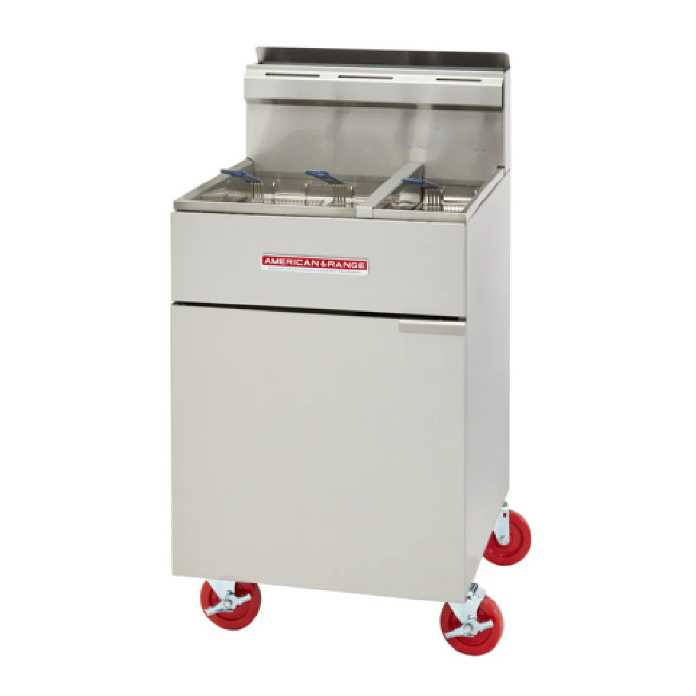 American Range AF-50HE/25_LP 20-30 lb to 50 lb Gas Deep Fryer Floor Model with Baskets