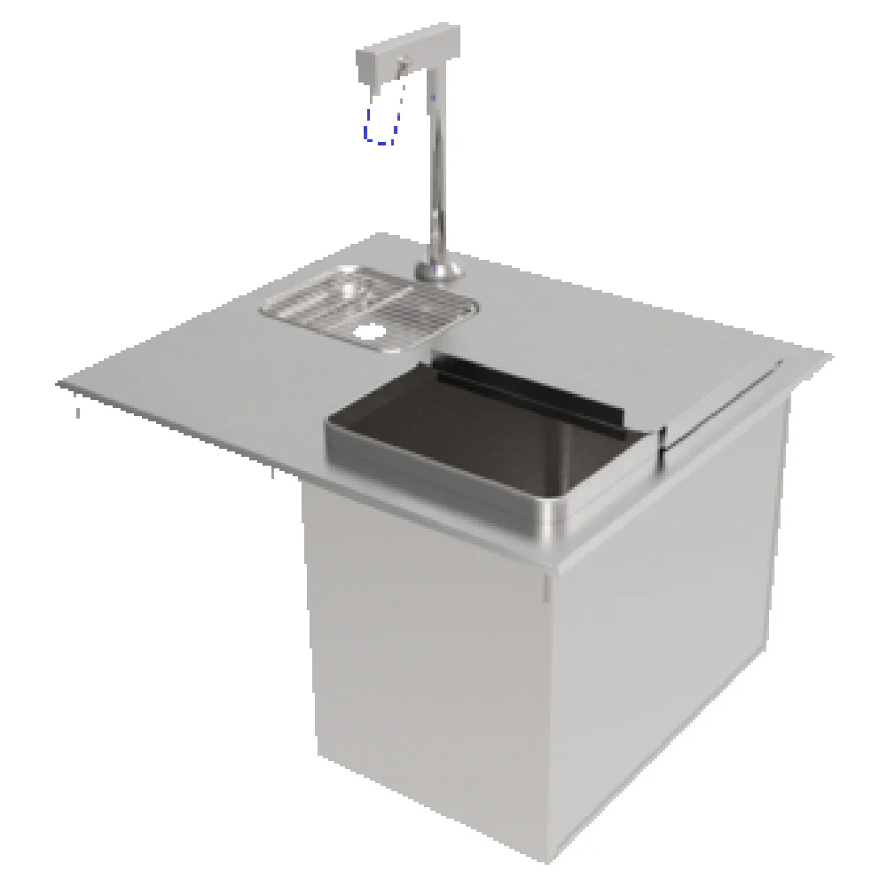 GSW USA IBWS-H Drop-in Ice and Water Unit with Insulated Ice Bin and Glass Filler