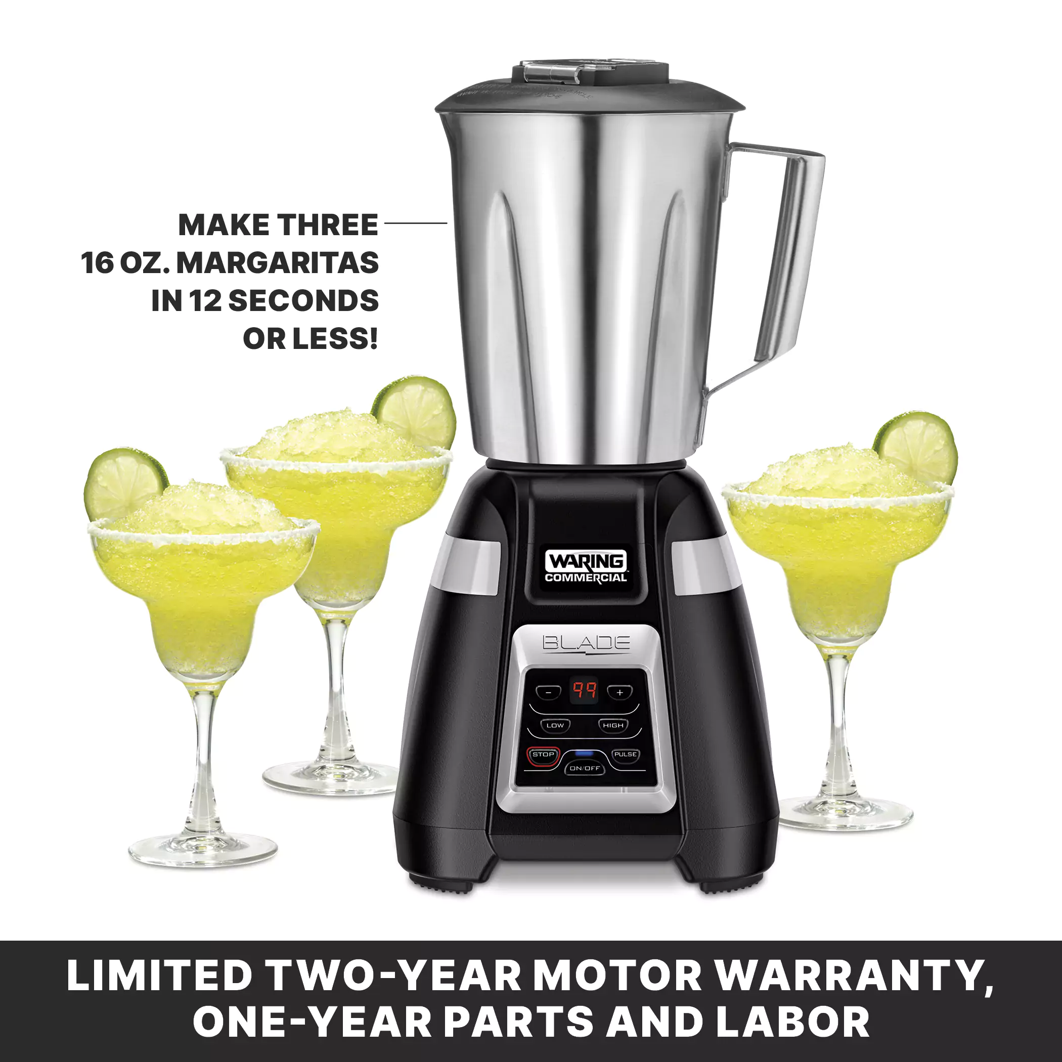 Waring BB340SK 10 Liter Bar Blender with Stainless Steel Container Waring BB340SK 10 Liter Bar Blender with Stainless Steel Container