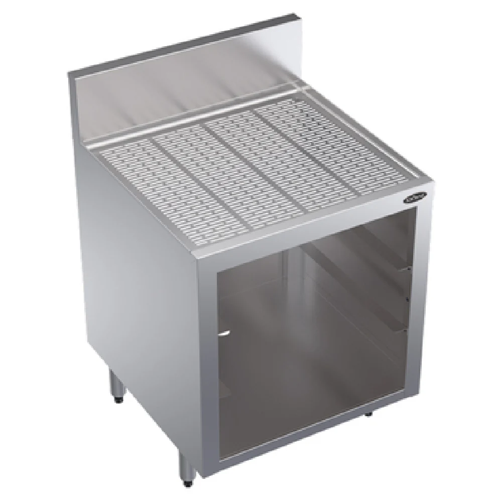 Krowne KR24-GSB1 24 Inch Underbar Glass Rack Storage Unit with Drainboard