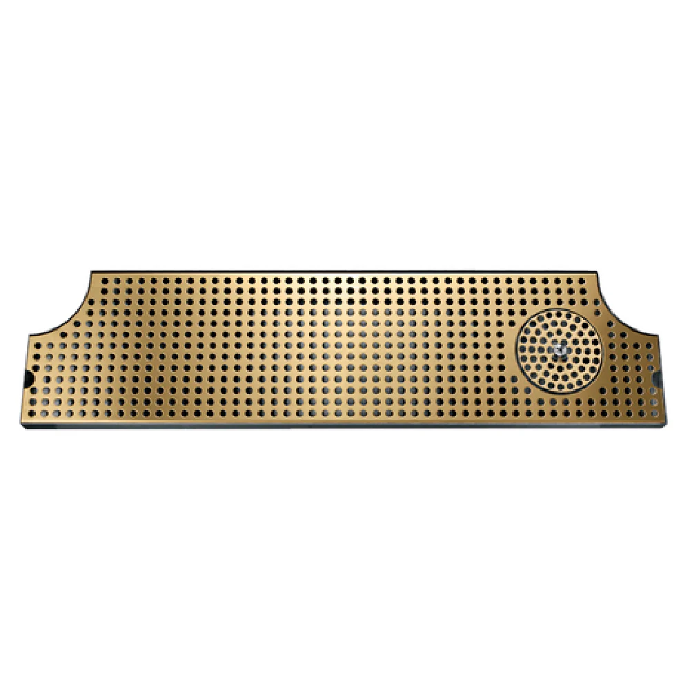 Micro Matic DP-MET-H-PVD-46GR-Z 46 Inch Drip Tray Trough with Glass Rinser Stainless Steel