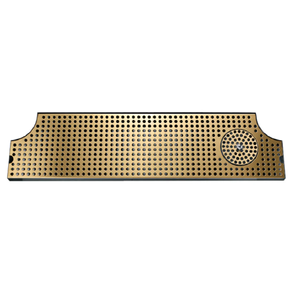Micro Matic DP-MET-H-PVD-28GR-Z 28 Inch Drip Tray Trough with Glass Rinser Stainless Steel