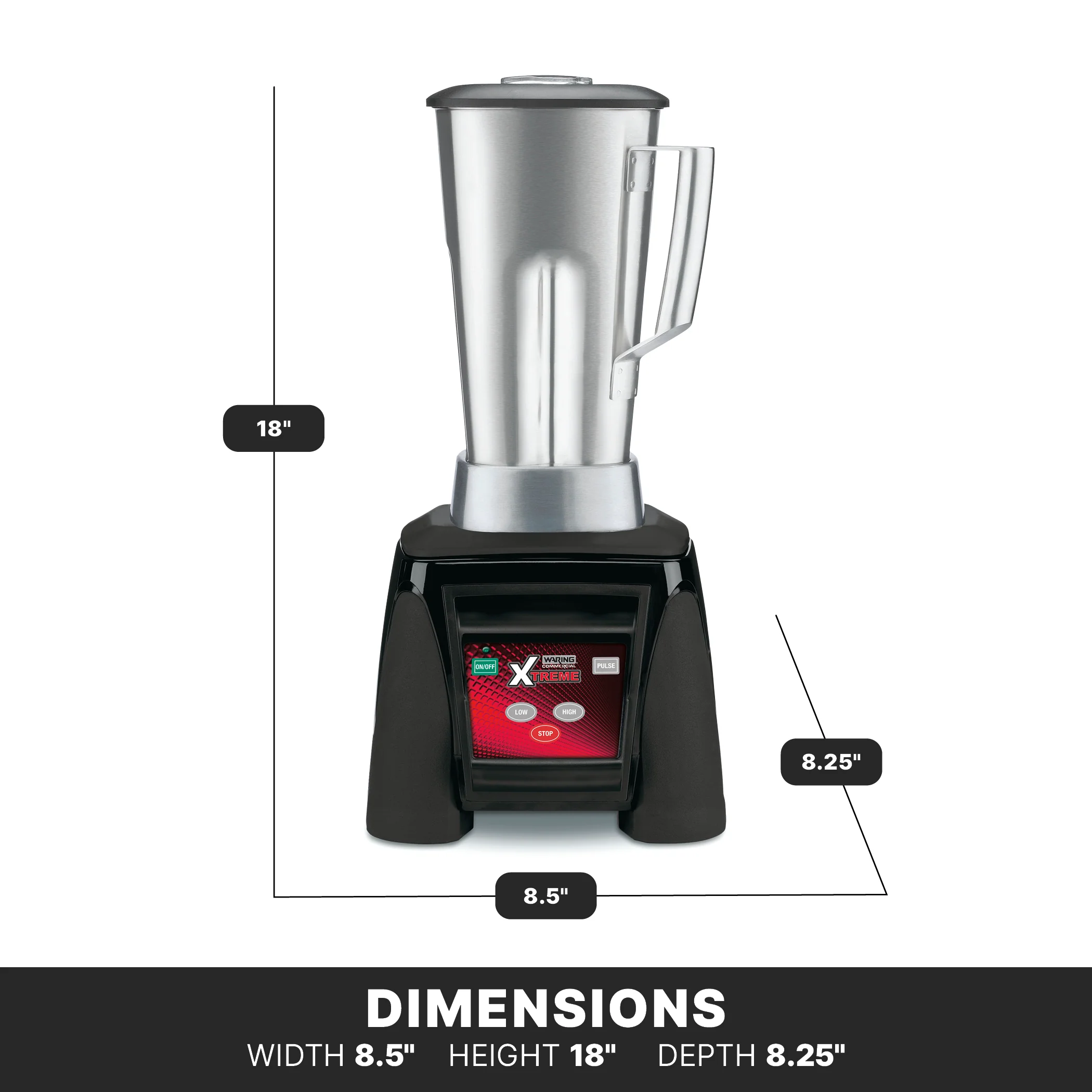 Waring Xtreme® MX1050XTS Blender with Electronic Keypad and 64 oz. Stainless-Steel Container Waring Xtreme® MX1050XTS Blender with Electronic Keypad and 64 oz. Stainless-Steel Container