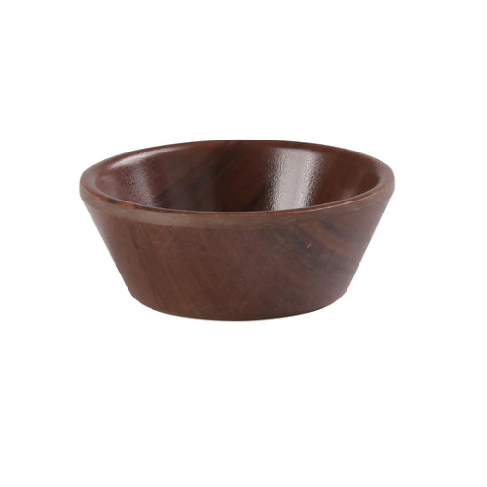 Yanco WL-505 10 Oz Woodland Soup Bowl Brown Melamine Round with Wood Grain