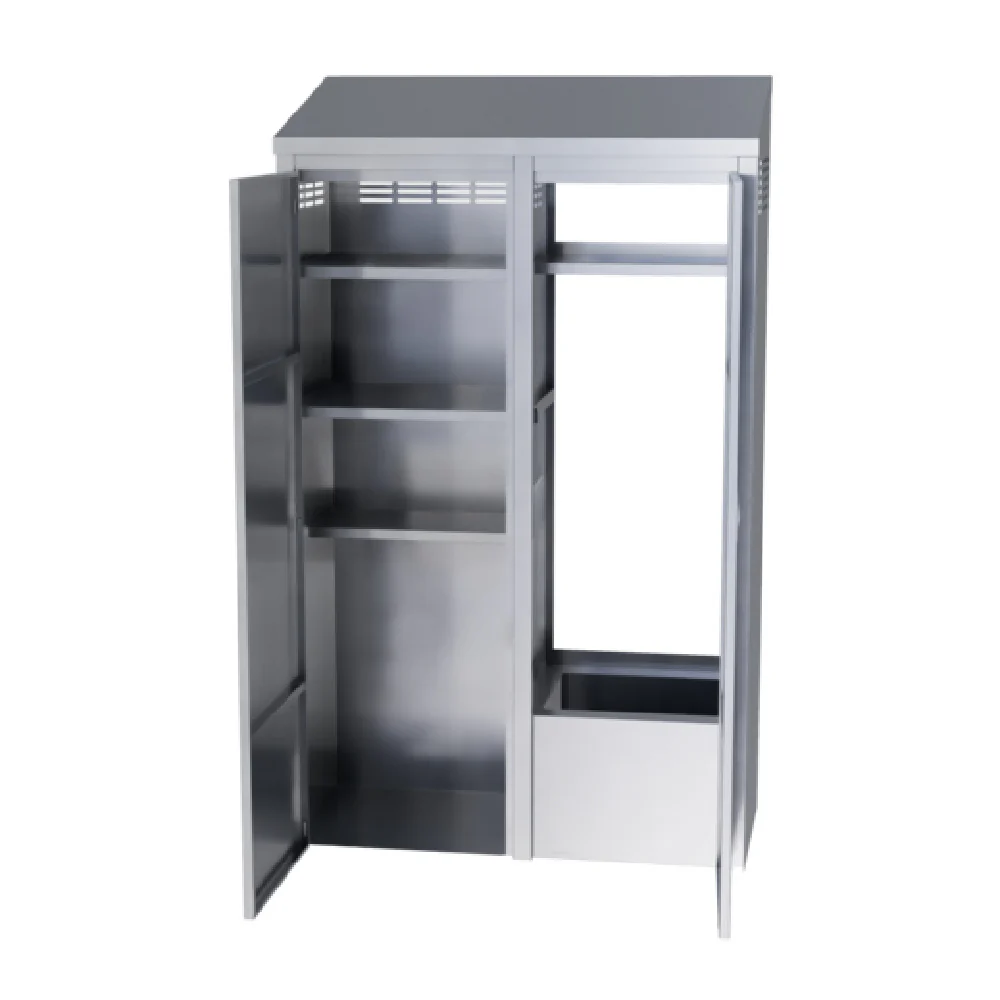 Winholt STCT-HD2450.5H84-MPS-ST-KT 24 Inch Mop Sink Cabinet with 4 Shelves Stainless Steel Winholt STCT-HD2450.5H84-MPS-ST-KT 24 Inch Mop Sink Cabinet with 4 Shelves Stainless Steel