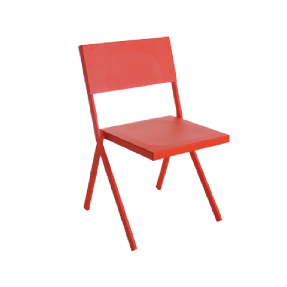 emuamericas, llc 410 19 Inch Side Stacking Chair Aluminum Metal Frame Outdoor Indoor