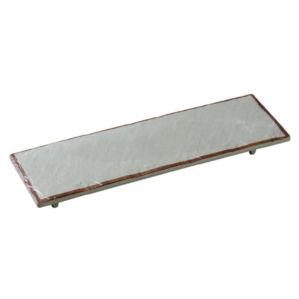 Yanco YO-4015 15-3/4 Inch Rectangular Display Plate with Foot Melamine Green