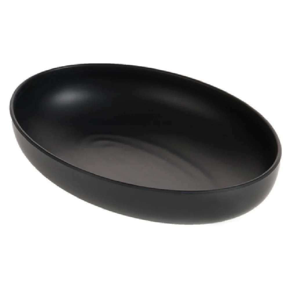 GET Enterprises EXC419 64 Oz Melamine Pasta Bowl 10 Inch Black with Dishwasher Safe