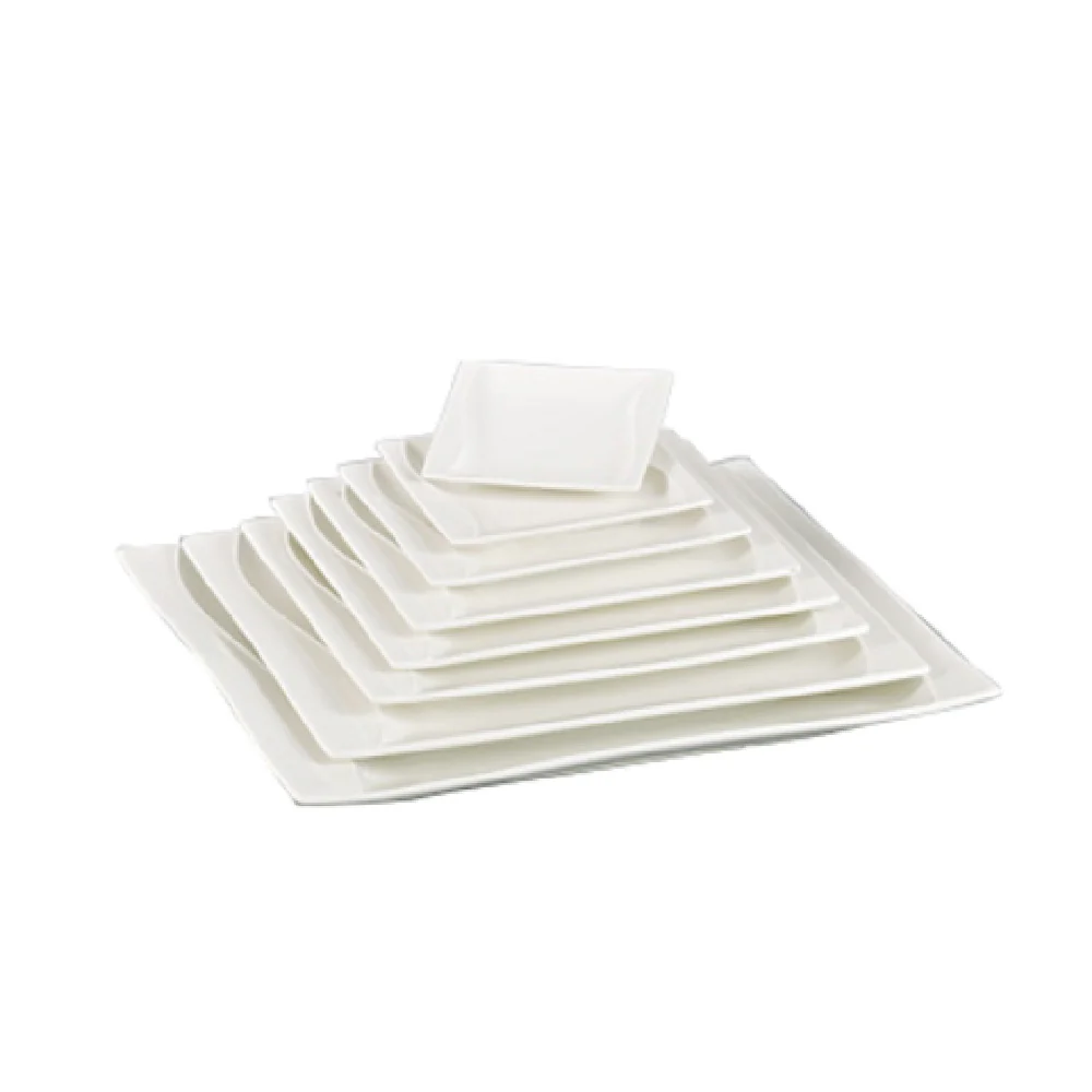 Yanco SW-108 8 Inch Square Sea Wave Plate Porcelain Wavy Rim - 3 Dozen Cases Yanco SW-108 8 Inch Square Sea Wave Plate Porcelain Wavy Rim - 3 Dozen Cases