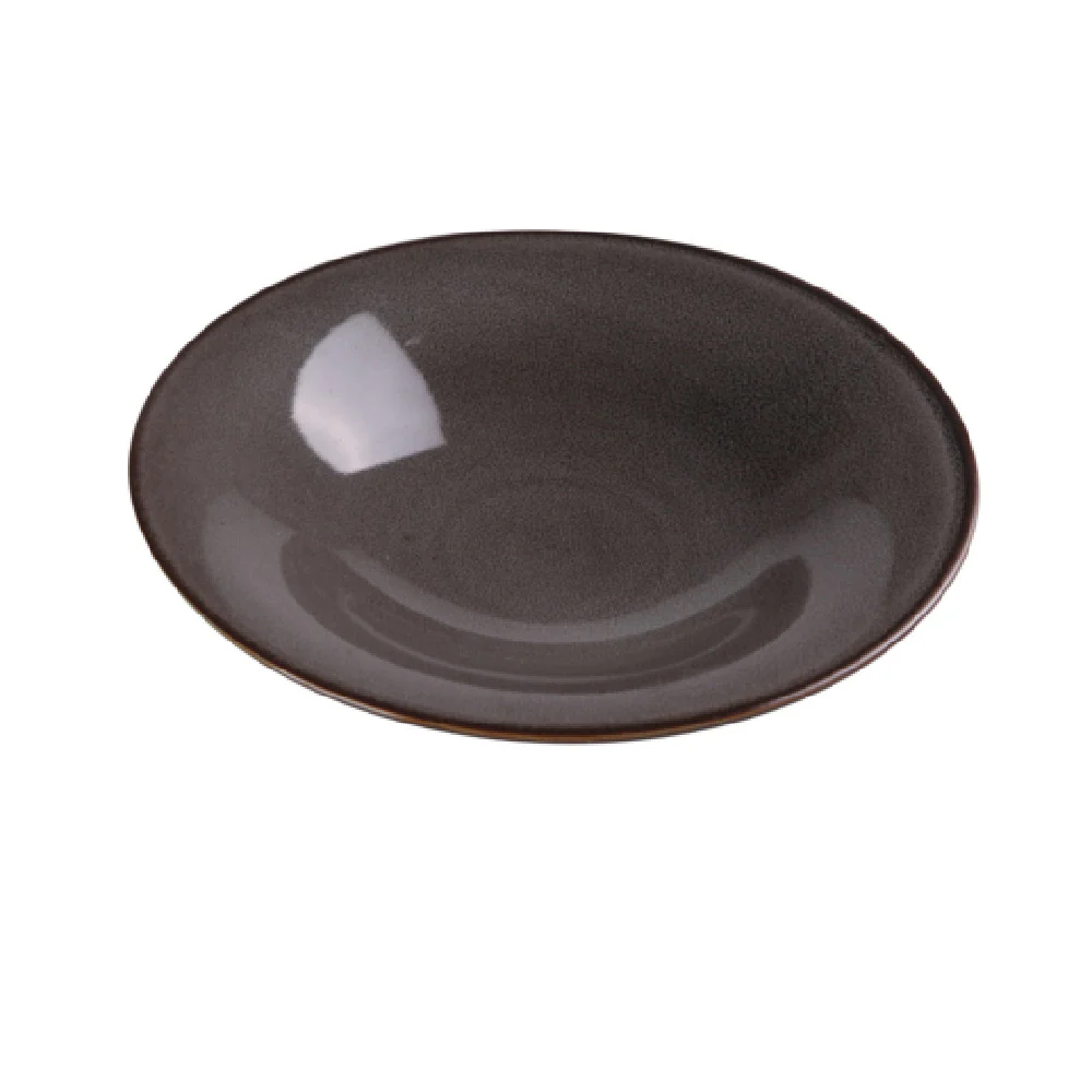 Yanco PK-411 11-1/2 Inch Diameter Salad Soup Plate Porcelain Grey with Rolled Edge Yanco PK-411 11-1/2 Inch Diameter Salad Soup Plate Porcelain Grey with Rolled Edge
