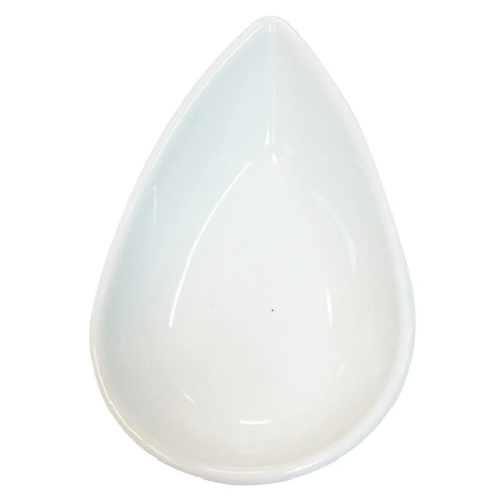 GET Enterprises PA1101610224 4-1/2 Inch Teardrop Plate Porcelain and Scratch Resistant